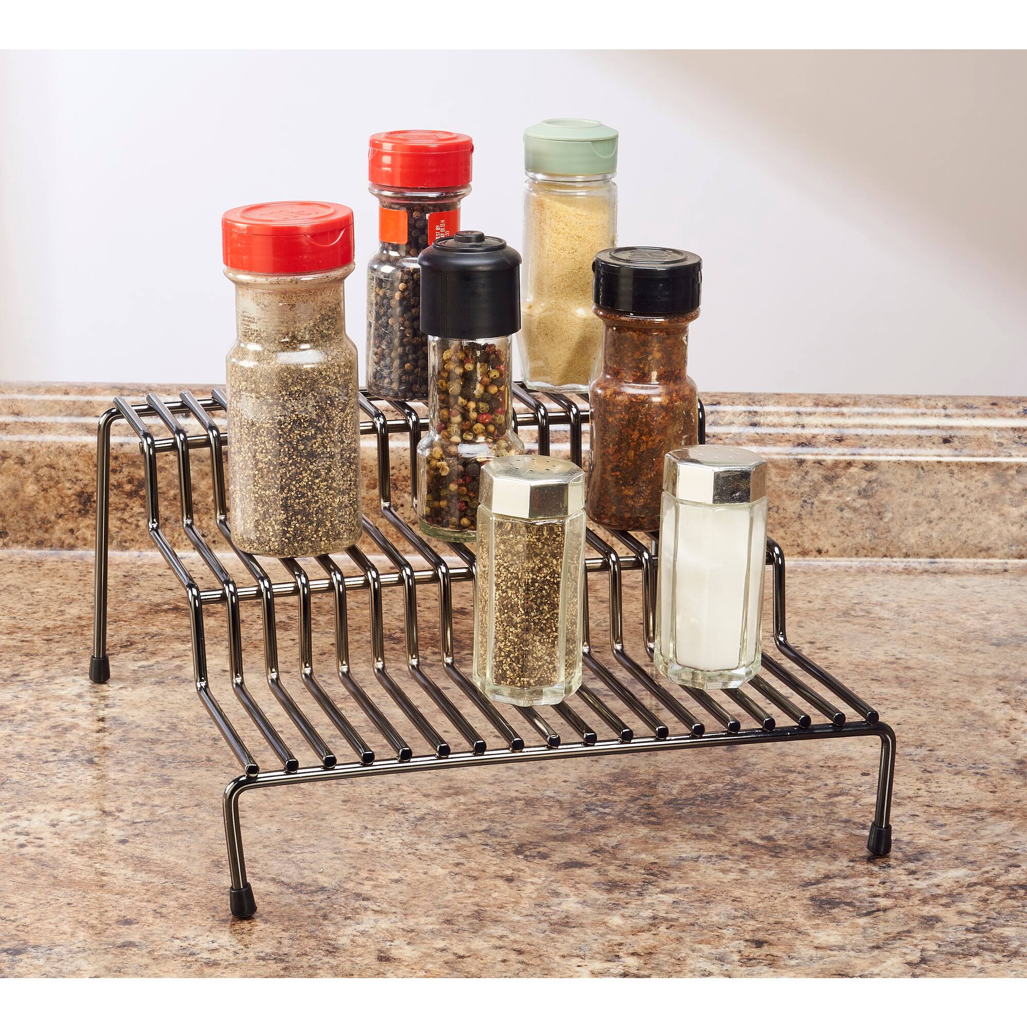 Kitchen Details 10" 3-Tier Spice Rack Shelf Organizer